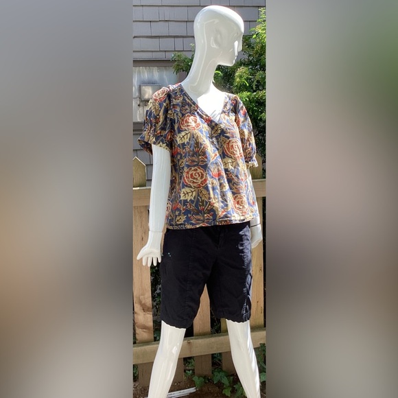 Velvet light cotton floral summer top lg - Picture 1 of 12